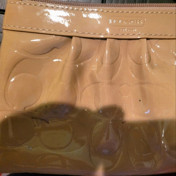 Coach Wristlet - Patent Leather/Signature C - Tan Color - Picture 9 of 10